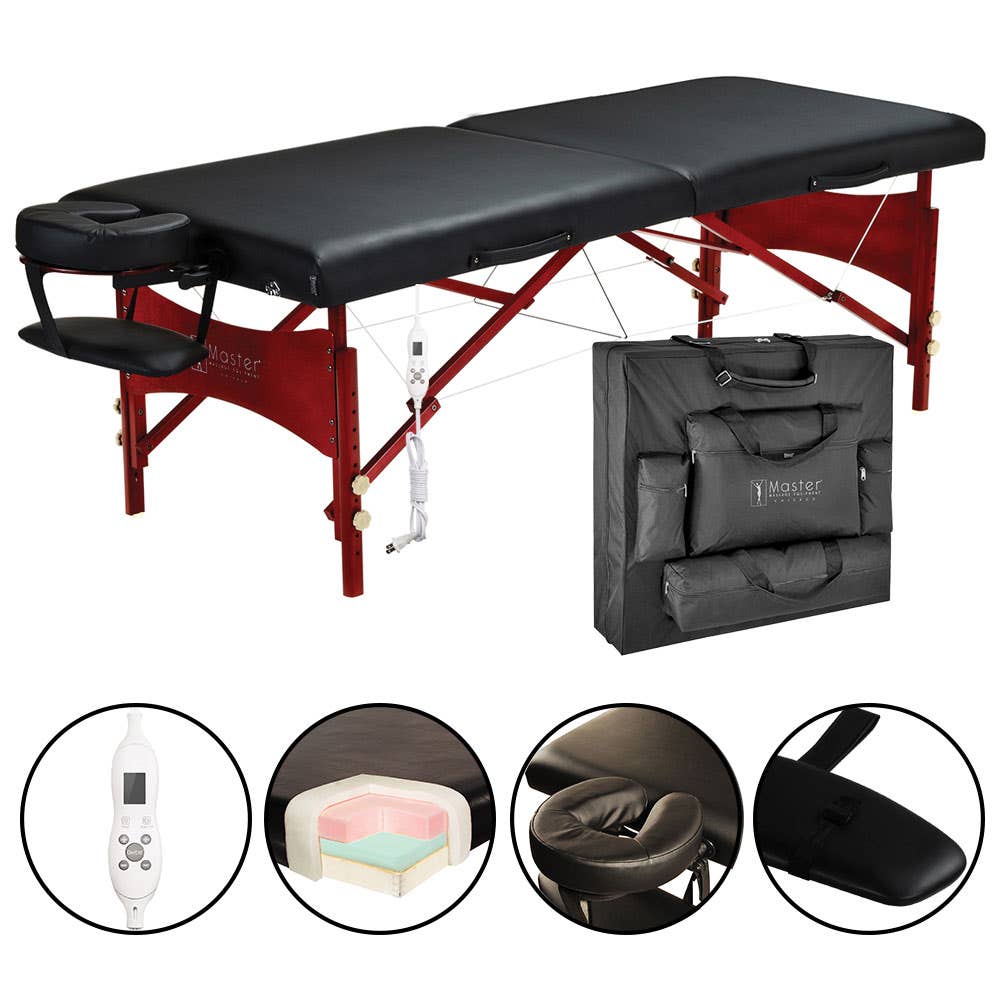 Master®MassageEquipmentRomaPortableMassageTablewithTherma-Top®