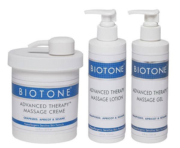 BIOTONE®AdvancedTherapyMassageCreme,LotionGelTrialKit