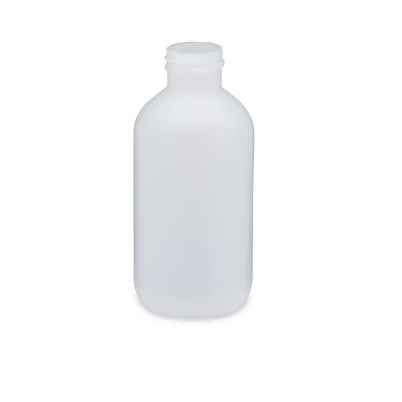 EmptyNaturalPlasticBostonRoundBottle2oz.