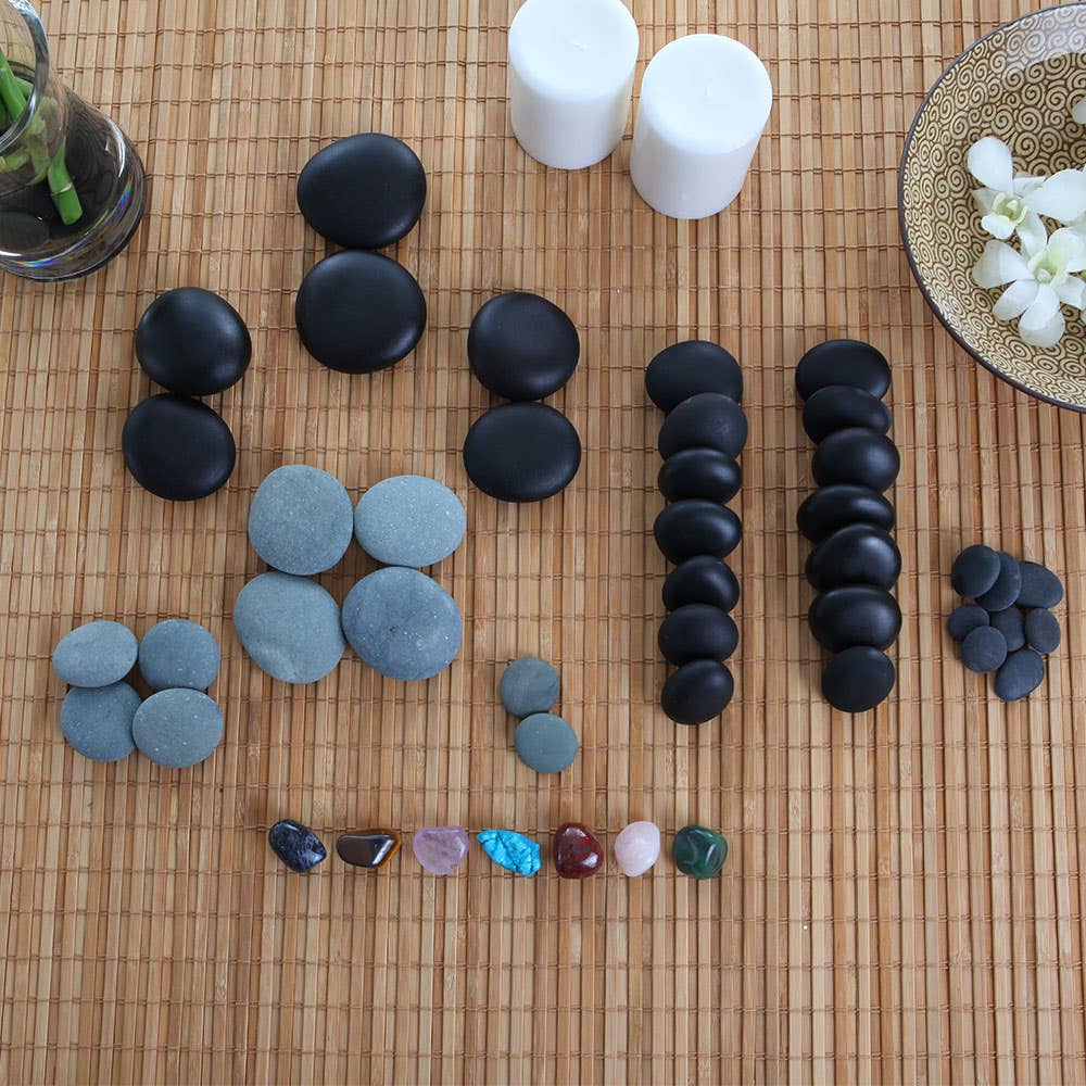 45PieceHotColdFacialMassageStoneSet