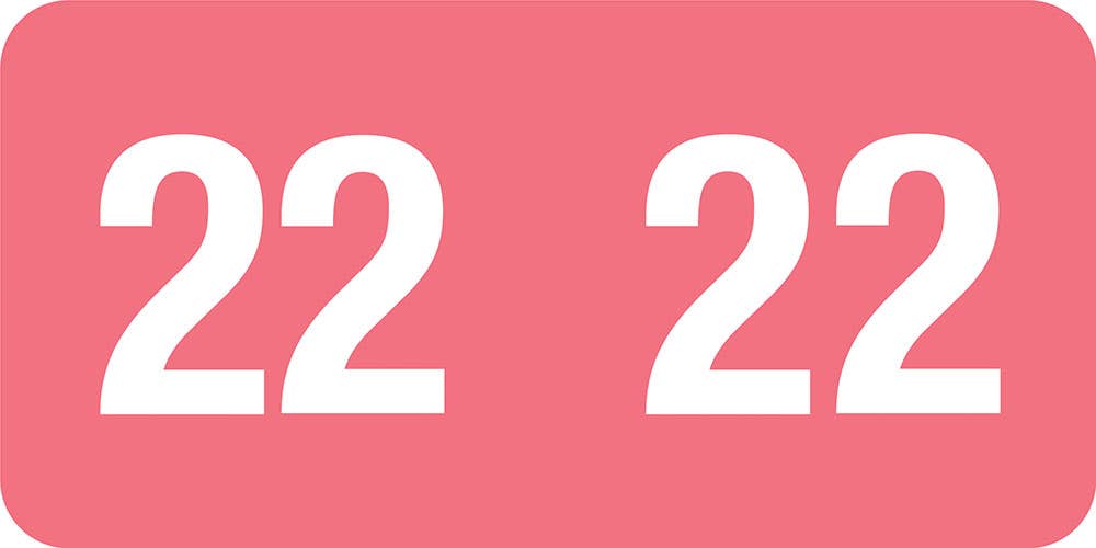 Smead2022MatchYearBandEndTabs,Pink/White-500/pkg