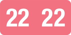 Smead 2022 Match YearBand End Tabs, Pink/White - 500/pkg