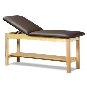 Clinton 1020 Classic Series Straight Line Treatment Table with Adjustable BackrestShelf