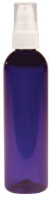 Cobalt Plastic Bottle With White Pump 4 oz