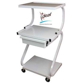 3 Shelf Trolley Plus Drawer Z Form With Electric