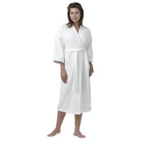 Luxury Hotel Velour Kimono Robe White