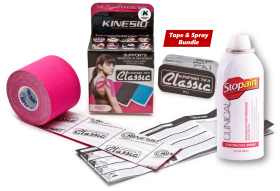 Kinesio®Tex Classic Red Tape and Stopain® Clinical Spray Bundle