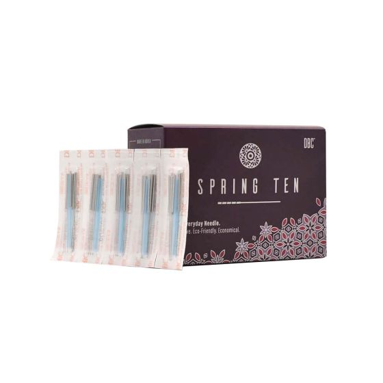 DBC Spring Ten Acupuncture Needles with Guide Tubes - Bulk Box of 1000