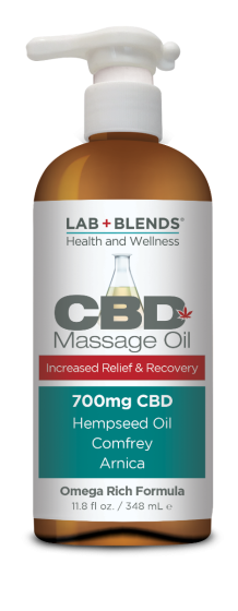 Lab+Blends&trade; 700 mg CBD Massage Oil 11.8 oz By BIOTONE® - Pain Relief for Sore Joints & Aching Muscles