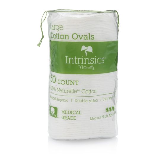 3 Intrinsics Cotton Oval - 50 Count - 100% Naturelle&trade; cotton