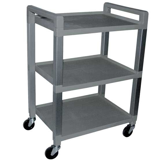 Gray 3 Shelf Poly Cart Luxor