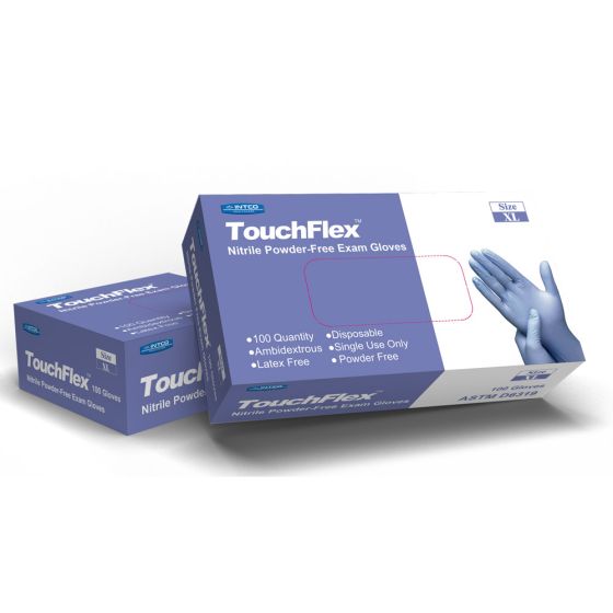 TouchFlex™ Nitrile Powder Free Exam Gloves – X-Large, Box/100