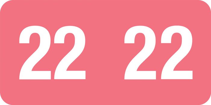 Smead 2022 Match YearBand End Tabs, Pink/White - 500/pkg