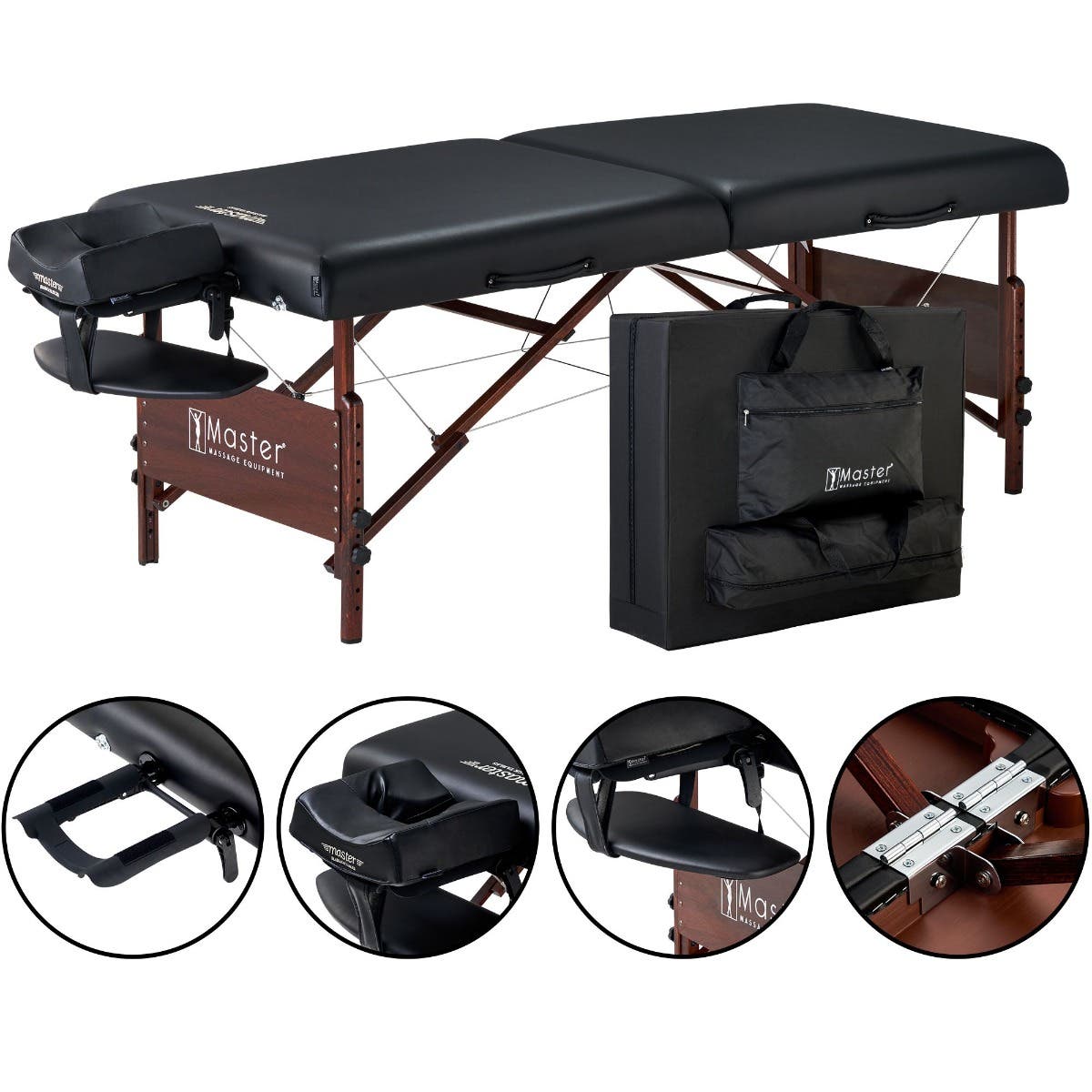 Master®Massage30DelRay™PortableMassageTablePackageBlack