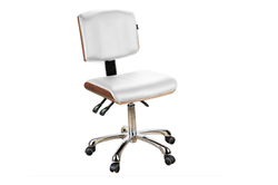 Silverfox Stool with Back, 1071 White