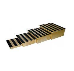 Nestable Foot Stool 10" x 12" x 2" - Birch Wood & Non-Slip Strips