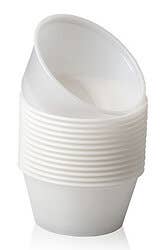 Amber Mini Mud Warmer Plastic Cups 50 Pack