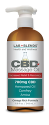 Lab+Blends&trade; 700 mg CBD Massage Oil 11.8 oz By BIOTONE® - Pain Relief for Sore Joints & Aching Muscles