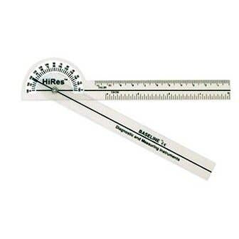 Baseline Hi-Res Plastic 6" Goniometer 180 Degree