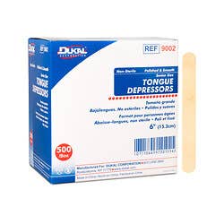 DUKAL™ Tongue Depressors 6" Non-Sterile 500/Box