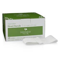 Intrinsics® Disposable Headbands - 2.5" Wide x 15" Long - 48 Count